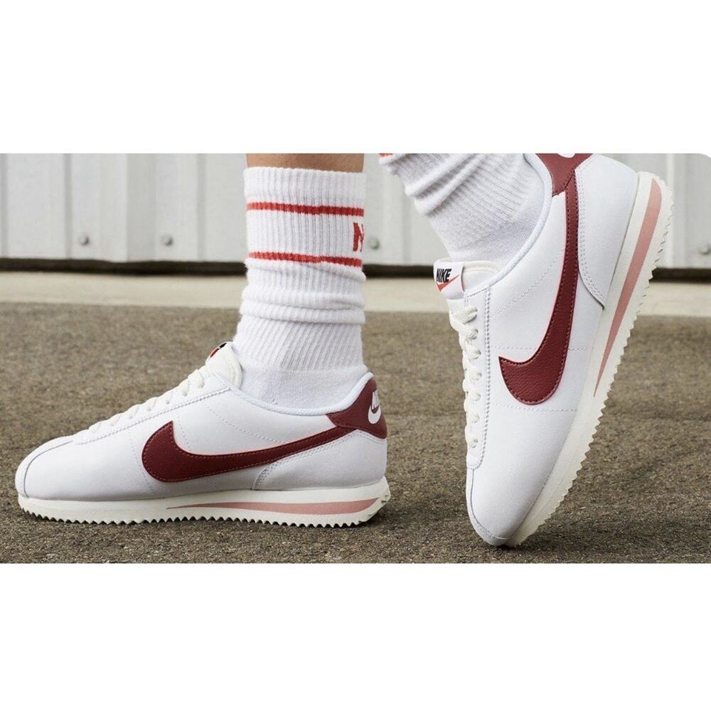 Nike Cortez Women White/Red Stardust/Sail/Cedar Shoe DN1791-103 Lifestyle sz 8